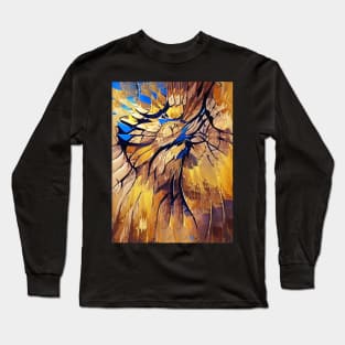 Abstract Painting in Hot Colors Long Sleeve T-Shirt